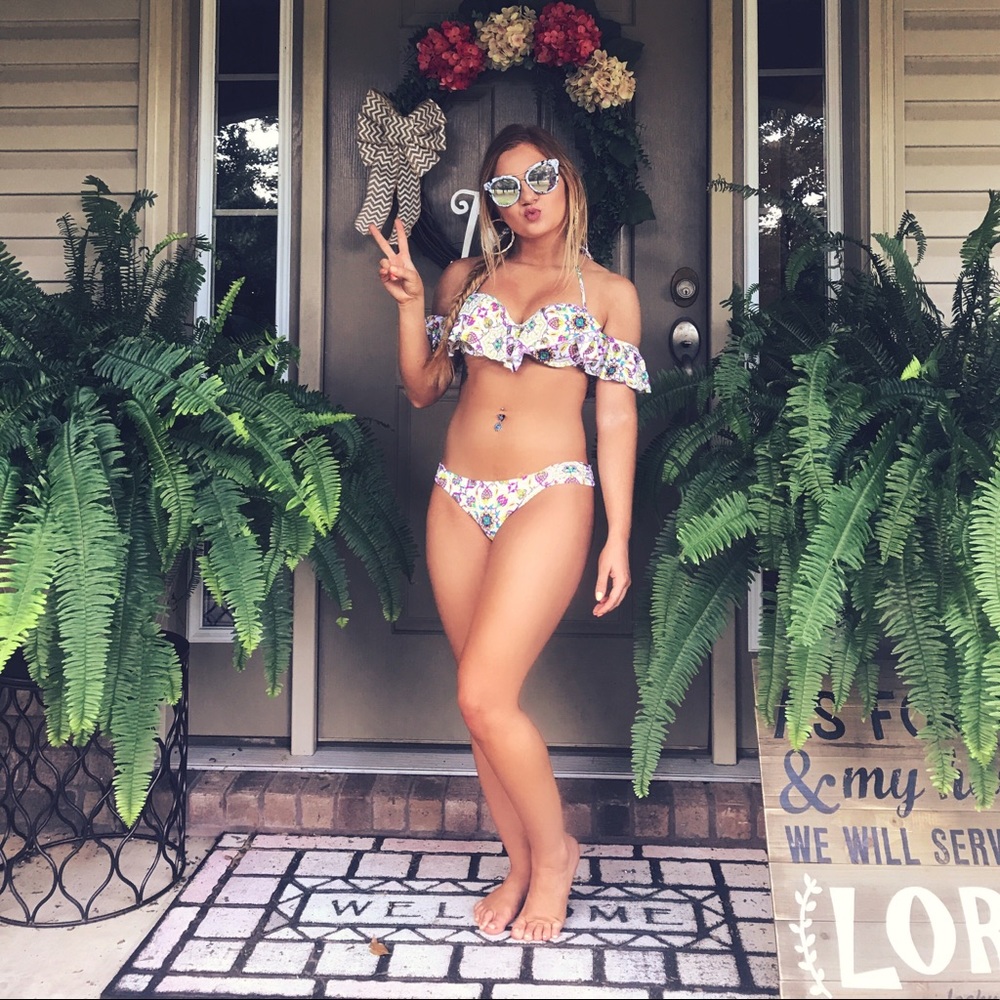 Paisley Off the Shoulder Bikini
